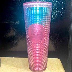 Starbucks teal and pink 24oz cold tumbler